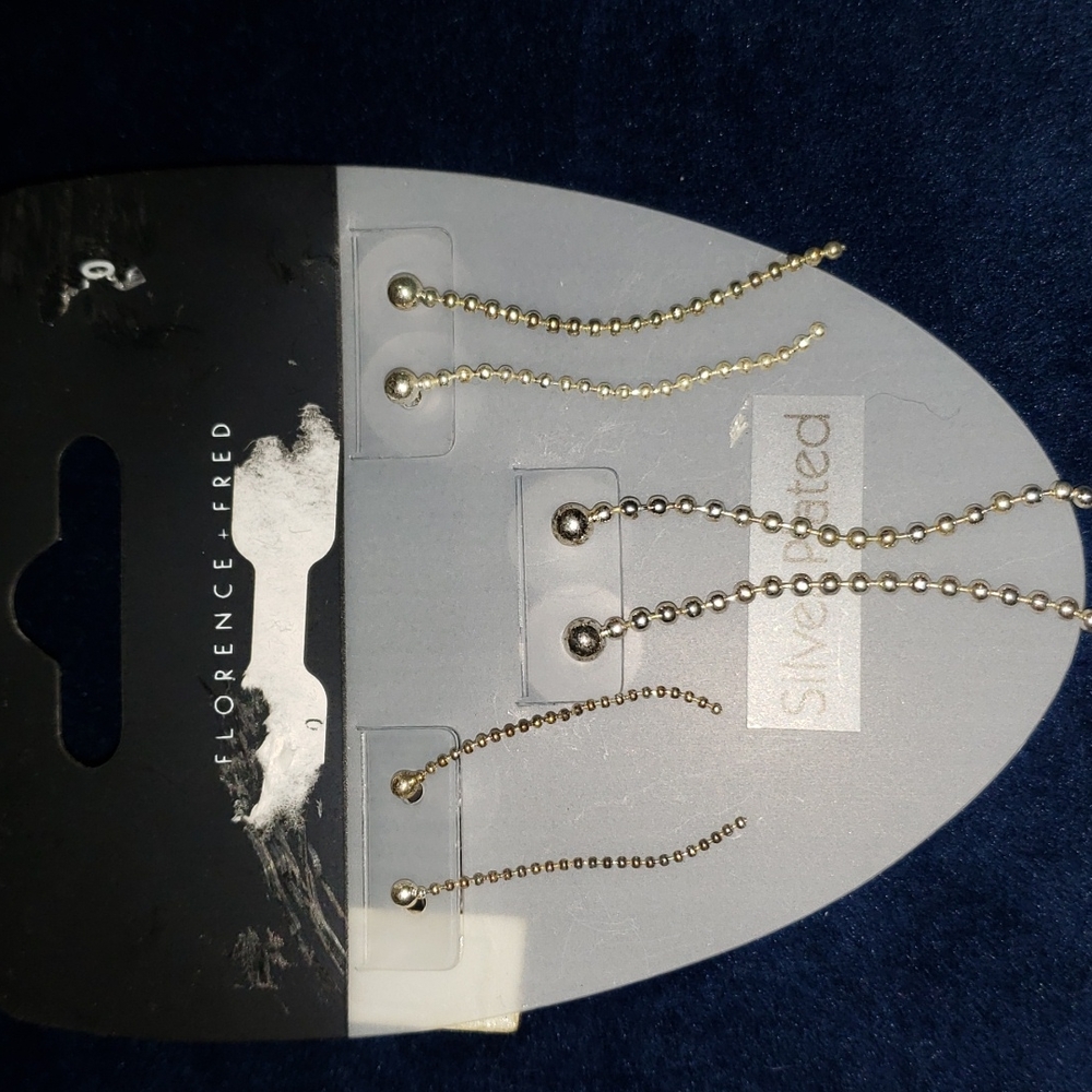 Silver plated Florence + Fred errings